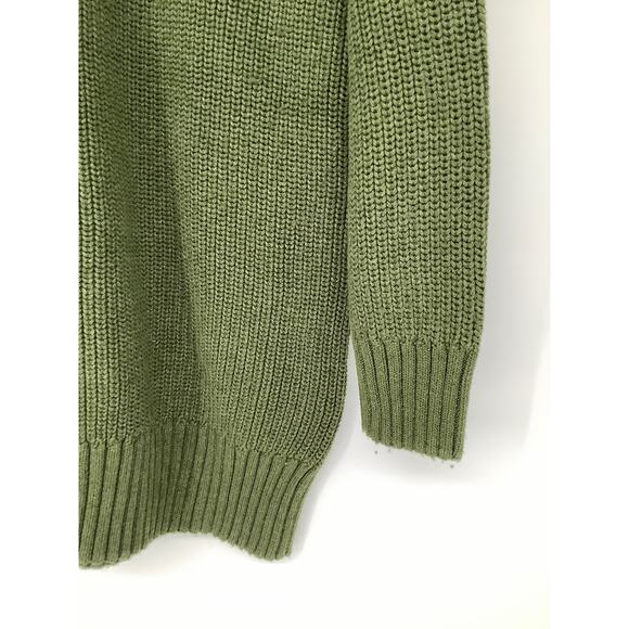 Toad & Co Women's XS Chive Butte Oversized Sweater V Neck Organic Cotton M22-19 - Picture 5 of 9